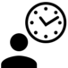 silhouette horloge temps